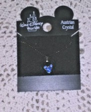 WALT DISNEY WORLD 2003 AUSTRIAN CRYSTAL MICKEY MOUSE NECKLACE NEW  RARE FIND 