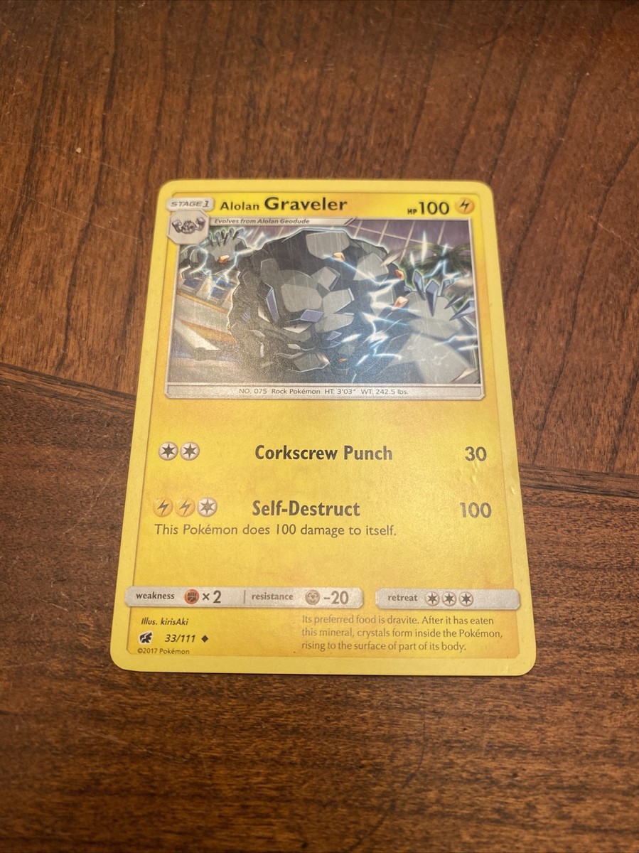 POKEMON Trading Card Alolan Graveler Stage 1 HP100 33/111 | eBay POKEMON Trading Card Alolan Graveler Stage 1 HP100 33/111 | eBay