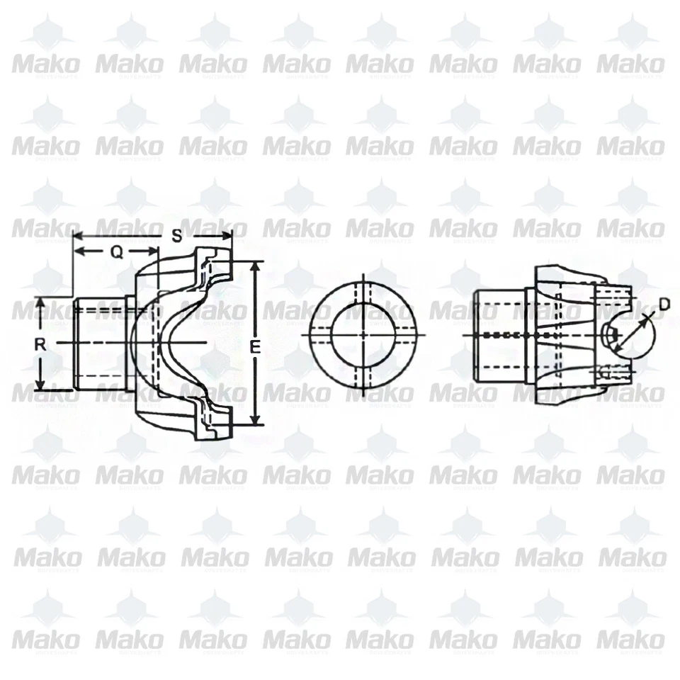 Yugo Spicer 6.3-4-161-1 extremo diferencial diámetro estriado serie 1760 2.350 x 16 spline Foto 3 de 3