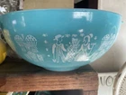 Vintage turquoise PYREX Cinderella Butter print Bowl