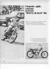 PUBBLICITA'  ADVERTISING MOTO TESTI ROYAL RALLY 50 1973 MOTOITALIANE MOTOSPORT