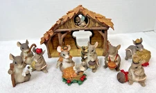 10 Pc Silvestri Mouse Mice Nativity Scene Christmas Pageant Charming Tails