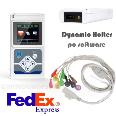 CONTEC TLC5000 Dynamic ECG Systems 12 Leads Record 24hrs Holter SW Download