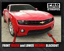 Chevrolet Camaro 2010-2013 Front Fascia Valance Blackout Stripes Choose Color