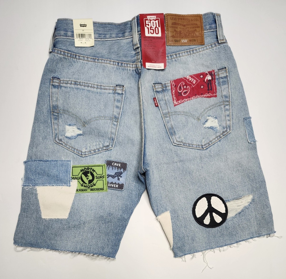 Levi's 501 Originals 150th Anniversary Rip & Repair Patchwork