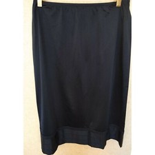 Lorraine 4017 Half Slip Tall Large Black Soft Nylon Vintage with lace bottom