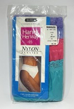 Vintage Hanes Her Way Nylon Hipsters Panties 3 Pack Size 8 1993 Montgomery Ward