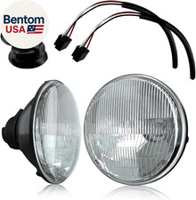 Repuesto de carcasa de faro de vidrio LED redondo de 7 pulgadas con bombilla 2 piezas para H6024, H