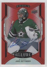2020-21 Upper Deck Allure Rookie SP Red Rainbow Jake Oettinger #133 Auto 11jd