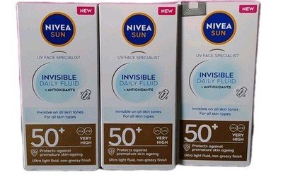 3 x NIVEA Sun UV Gesichtscreme LSF 50+