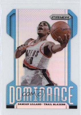 2013 Panini Prizm Dominance Light Blue Die-Cut 134/199 Damian Lillard #14 15eb