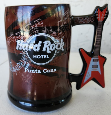 Hard Rock Cafe Punta Cana Electric Guitar Handle Mug 2-1/2 Cups C6