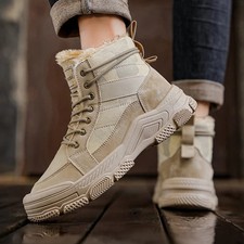 Man Snow Boots Waterproof Work High Top Ankle Boots Plush Outdoor Non Slip