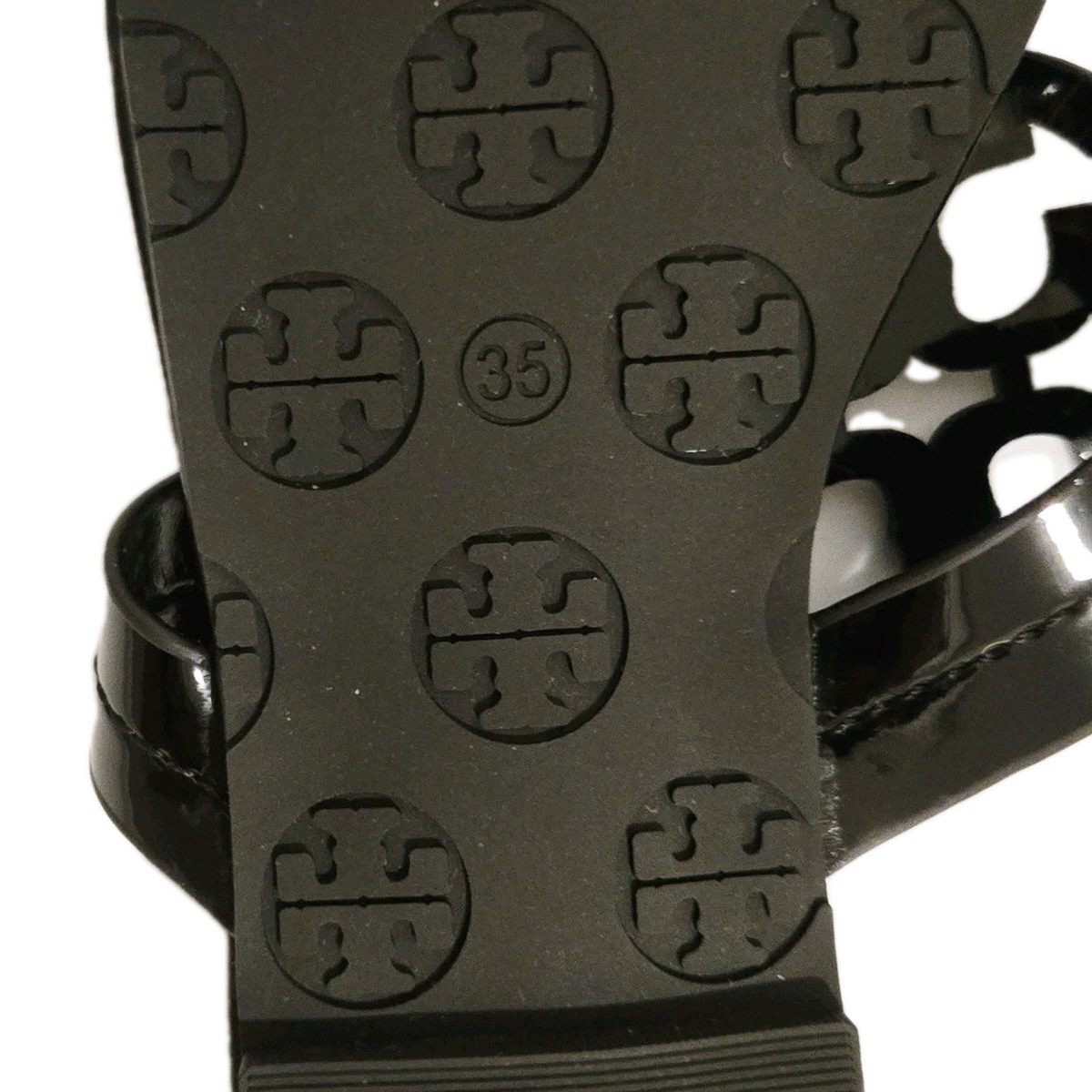 Tory Burch Miller Black Patent Leather Sandals Slip On Women's Size 5 NEW  thumbnail 9