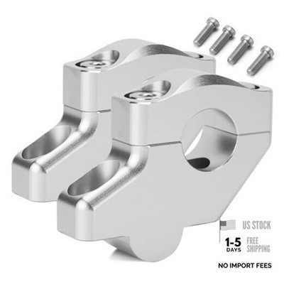 7/8'' 22mm Handlebar Bar Risers Motorcycle Bar Clamps 7/8'' Bar For silver