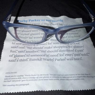 Warby Parker Eyeglasses Esme M 348 Blue Thistle Butterfly Frame 55[]16 145