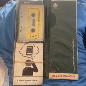 Vintage Linguaphone French Language Course with Cassette Cards and Manual