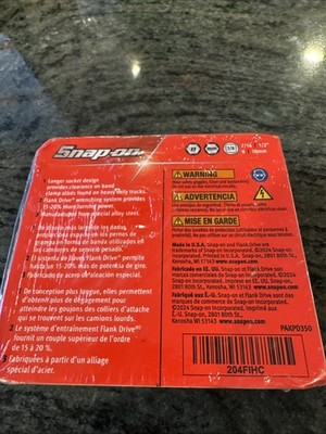 Snap On 204fihc 4pc. 3/8” drive sae metric hose clamp socket set 7