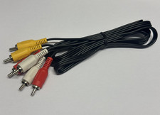 3 RCA Phono Male Audio & Video Composite Cable Lead TV DVD Red White Yellow 1.2M