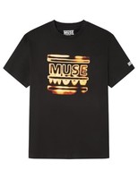 Herren T-Shirt Springfield Muse Ss, 100% Baumwolle, Schwarz, GrößE M