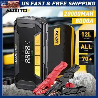 20000mAh Portable Starter Jump Booster 12V Car Power Battery Charger Bank AUXITO