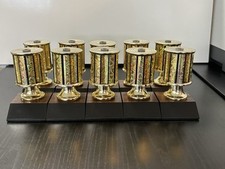LOT of 10-Trophy Kit-Gold Column, Personalized Free, Various Tops to Choose From
