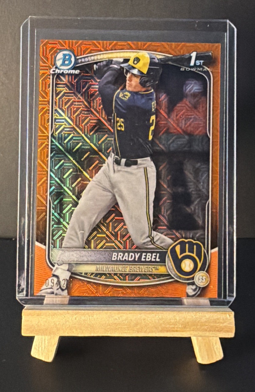 BRADY EBEL 2025 BOWMAN CHROME DRAFT 1ST ORANGE GEOMETRIC /25 Q4354
