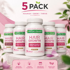 5 Pack Nature's Bounty Hair Growth Vitamins Supplement 90 Capsules - Exp 2028