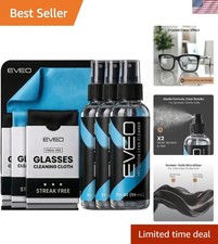 Eyeglass Cleaner Spray - No Streaks Technology with Microfiber Cleaning Cloth...