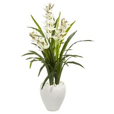 Nearly Natural 4  Cymbidium Orchid Artificial...