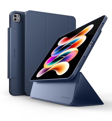 Dexnor iPad Pro 13 Inch Case M4 2024 Blue Magnetic Removable Adjustable Stand