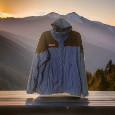 Columbia Sportswear Hoodie Jacket Men's LARGE Titanium Omni-Tech Blue 69724