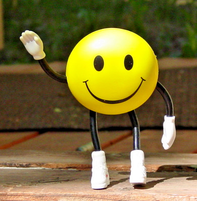 DELIGHTFUL Happy MOOD-CHANGING Soothing SMILE FACE Critter - FLEXIBLE Arms/Legs