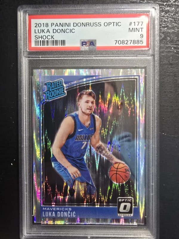 2018 Panini Donruss Optic Luka Doncic  Shock Rated Rookie RC PSA 9