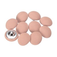 10 StüCk StoffknöPfe,15Mm,Metall,Zum NäHen,Basteln,Hellrot