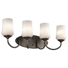 Kichler 45571 Bronze Aubrey 29"W 4-Light Bathroom Vanity Light