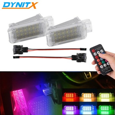 2x For Audi A3 8P A4 B6 B8 A5 A6 Multi Colour Led Door Courtesy Footwell Light