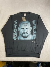 Vintage 90s WWE Stone Cold Steve Austin Sweatshirt Black NWT Size M Wrestling