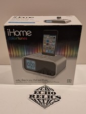iHome iH22 iPod iPhone Speaker Dock Open Box Silver Tested Working