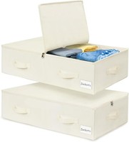 Lannvan Unterbettkommode,2 StüCk Unterbett Aufbewahrungsbox Mit Deckel,Faltbare
