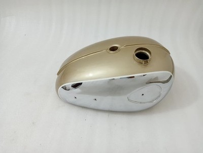 BSA A65 THUNDERBOLT 4 GALLON GOLDEN PAINTED & POLISH ALUMINUM PETROL FUEL TANK