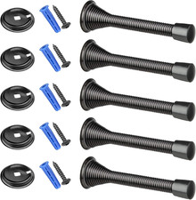Spring Door Stop 5 Pack Stainless Steel Door Stoppers Door Stop Wall Mounted Doo