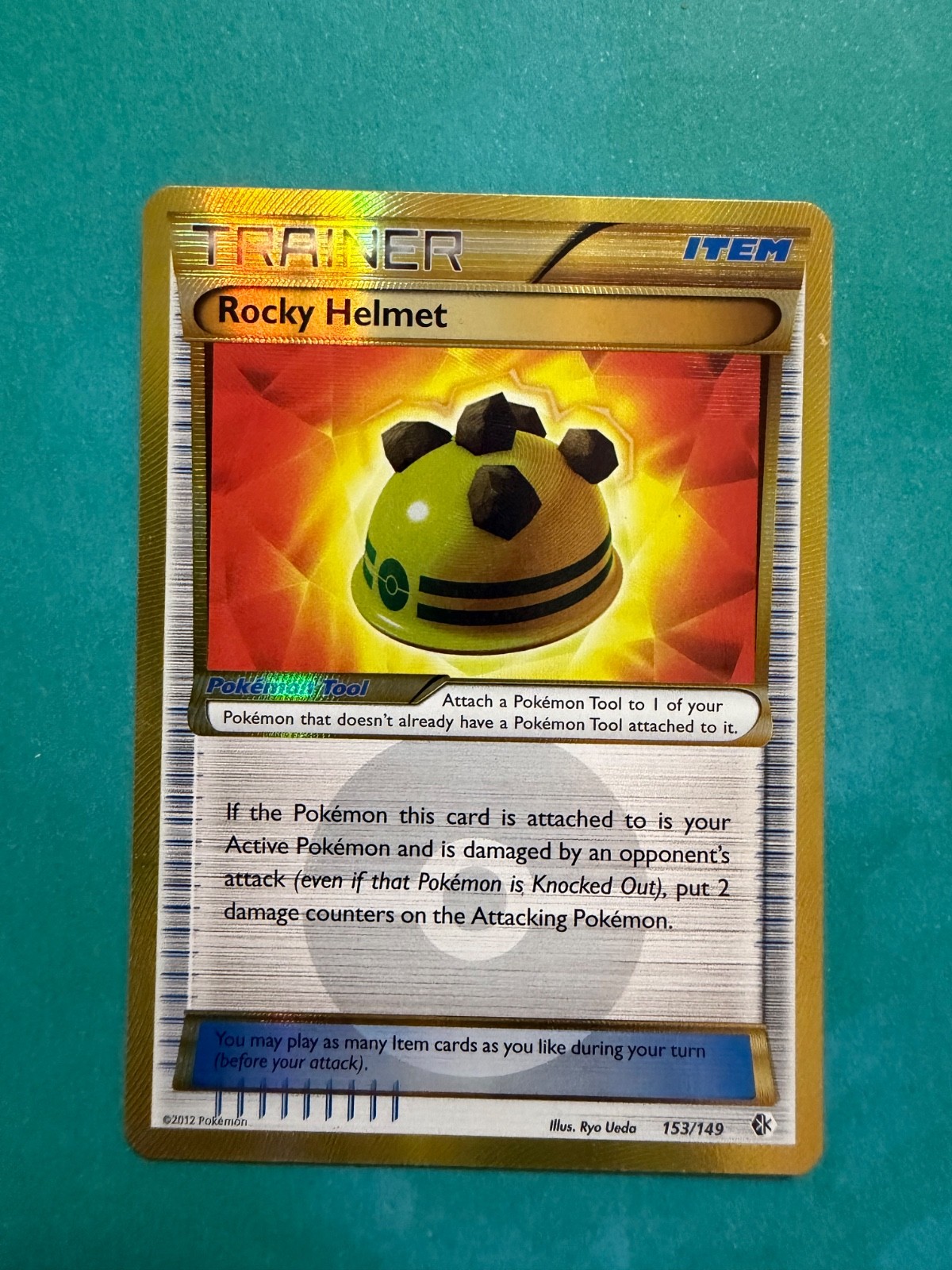 Pokemon Card - Rocky Helmet Boundaries Crossed 153/149 Secret Rare NM