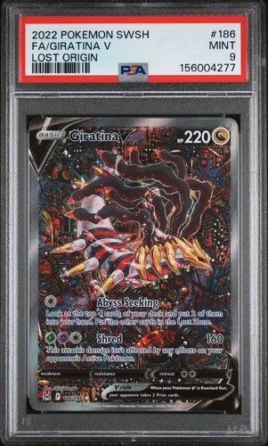 2022 POKEMON SWORD & SHIELD LOST ORIGIN #186 FULL ART/GIRATINA V PSA 9