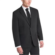 NEW Chaps Men's 42R Black Two-Button Jacket Blazer Regular