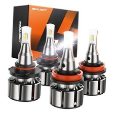 9005 H11 Bulbs Combo, 6000K Cool White, 72000LM, 9005/HB3 H11/H8/H9 H11 9005
