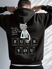 Men'S Rick and Morty Graphic Hoodie - Rick  Morty TV Show Design with Rick