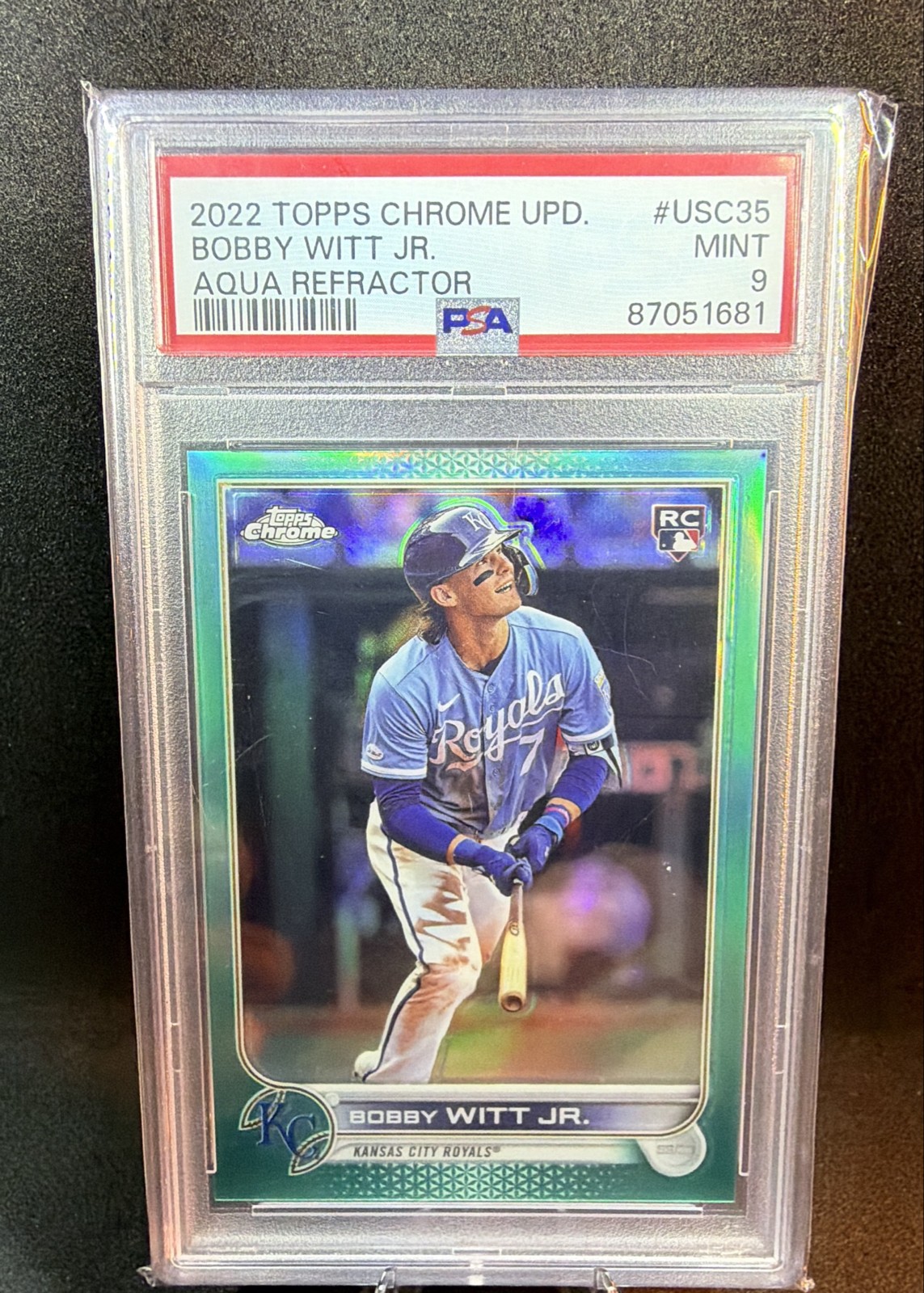 2022 Topps Chrome Update Series - Bobby Witt Jr. #USC35 Aqua Refractor /250 (RC)
