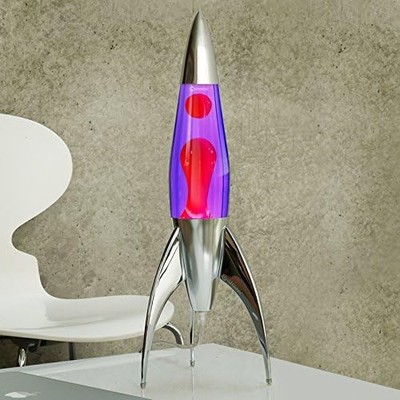 Lavalampe von Mathmos: Telstar Rocket - Violett/Rot Nachttisch Geschenk Schreibtisch Retro Neu