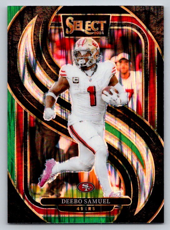 2024 Panini Select #146 Deebo Samuel Black & Green Prizm Shock